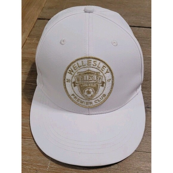 Unbranded Other - Wellesley Premier Club White Soccer Hat Cap Gold Logo Snapback New England NECSL